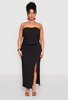 Womens Plus Almost Famous Sweetheart Tube Top,
