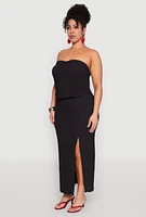 Womens Plus Almost Famous Sweetheart Tube Top,