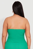 Womens Plus Size Almost Famous Sweetheart Tube Top, Green, Size 1X