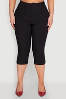 Womens Plus Hyperstretch Capri Pants,
