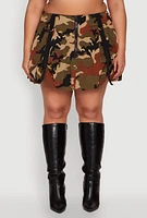 Womens Plus Hunter Camo Bubble Skirt,