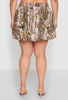 Womens Plus Size Hunter Camo Bubble Skirt, Multi, Size 2X