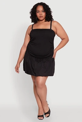 Womens Plus Almost Famous Convertible Bubble Hem Dress,