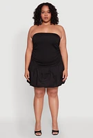 Womens Plus Almost Famous Convertible Bubble Hem Dress,