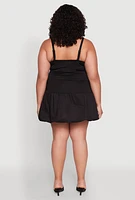 Womens Plus Almost Famous Convertible Bubble Hem Dress,