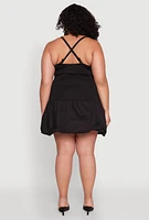 Womens Plus Almost Famous Convertible Bubble Hem Dress,