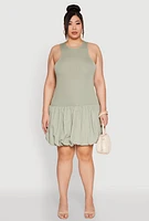 Womens Plus Almost Famous Nylon Bubble Dress,