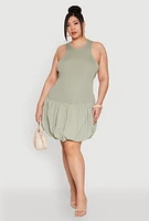 Womens Plus Almost Famous Nylon Bubble Dress,