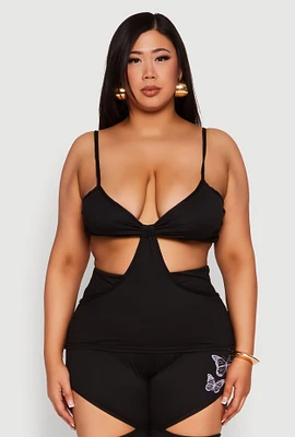 Womens Plus Cut Out Cami,