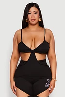 Womens Plus Cut Out Cami,