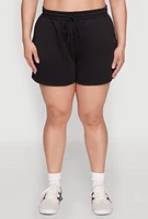 Womens Plus Drawstring Sweatshorts,