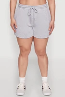 Womens Plus Drawstring Sweatshorts,