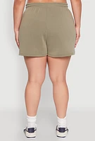 Womens Plus Size Drawstring Sweatshorts, Green, Size 3X