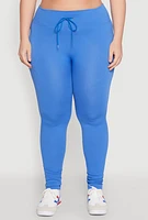 Womens Plus Seamless Drawstring Waist Leggings, 3X