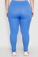 Womens Plus Seamless Drawstring Waist Leggings,