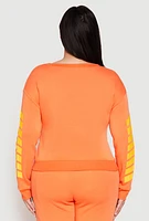 Womens Plus Size 94 Love Sweatshirt, Orange, Size 2X