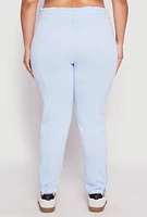 Womens Plus Size 94 Love Graphic Zip Hem Sweatpants, Blue, Size 1X