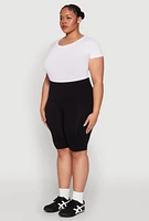 Womens Plus Seamless High Waisted Bike