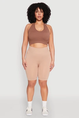 Womens Plus Seamless High Waist Bike