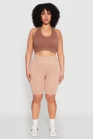 Womens Plus Seamless High Waist Bike