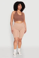 Womens Plus Seamless High Waist Bike