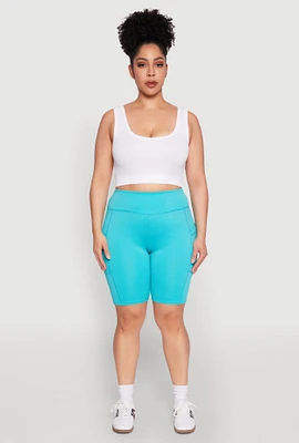 Womens Plus Spandex Biker Shorts,