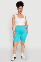 Womens Plus Spandex Biker Shorts,