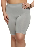 Womens Plus Seamless Bike Shorts,