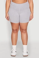 Womens Plus High Waist Bike Shorts,