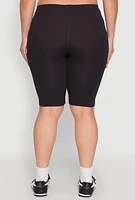 Womens Plus Size Gods Favorite Graphic Biker Shorts, Black, Size 3X