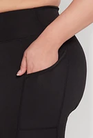 Womens Plus Size High Waist Biker Shorts, Black, Size 2X