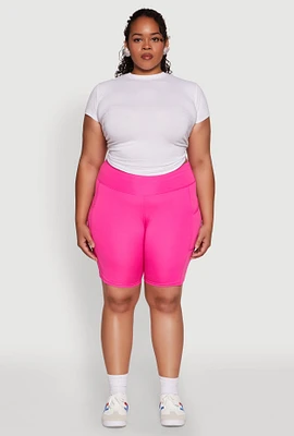 Womens Plus Side Pocket Cycling Shorts,