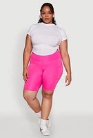 Womens Plus Side Pocket Cycling Shorts,
