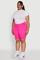 Womens Plus Side Pocket Cycling Shorts,
