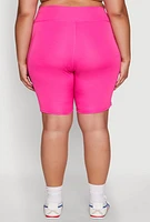 Womens Plus Side Pocket Cycling Shorts,
