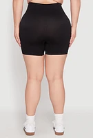 Womens Plus Seamless Biker Shorts,