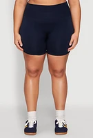 Womens Plus Seamless Biker Shorts,