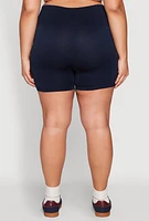 Womens Plus Seamless Biker Shorts,