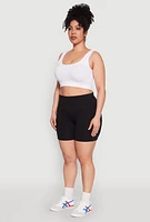 Womens Plus Cell Phone Pocket Shorts,