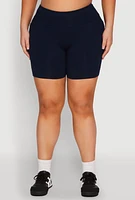 Womens Plus Cell Phone Pocket Shorts,