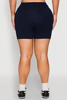 Womens Plus Cell Phone Pocket Shorts,