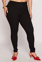 Womens Plus Size Hyperstretch High Waisted Pants, Black, Size 1X