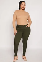 Womens Plus Size Hyperstretch High Waisted Pants, Green, Size 3X