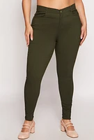 Womens Plus Size Hyperstretch High Waisted Pants, Green, Size 3X