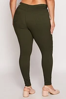 Womens Plus Size Hyperstretch High Waisted Pants, Green, Size 3X