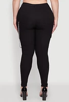 Womens Plus Chain Detail Cargo Pants,