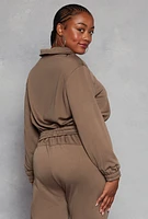 Womens Plus Half Zip Sweatshirt, 1X