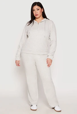 Womens Plus Size Ribbed Knit Sweatshirt, Grey, Size 1X