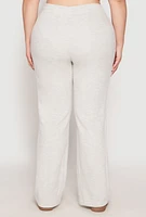 Womens Plus Ribbed Knit Sweatpants,