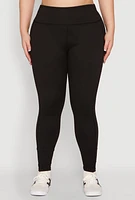 Womens Plus Snatched High Waisted Cell Phone Pocket Leggings,